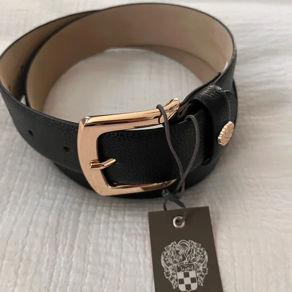 Vince Camuto Black and Gold Belt - Picture 2 of 7